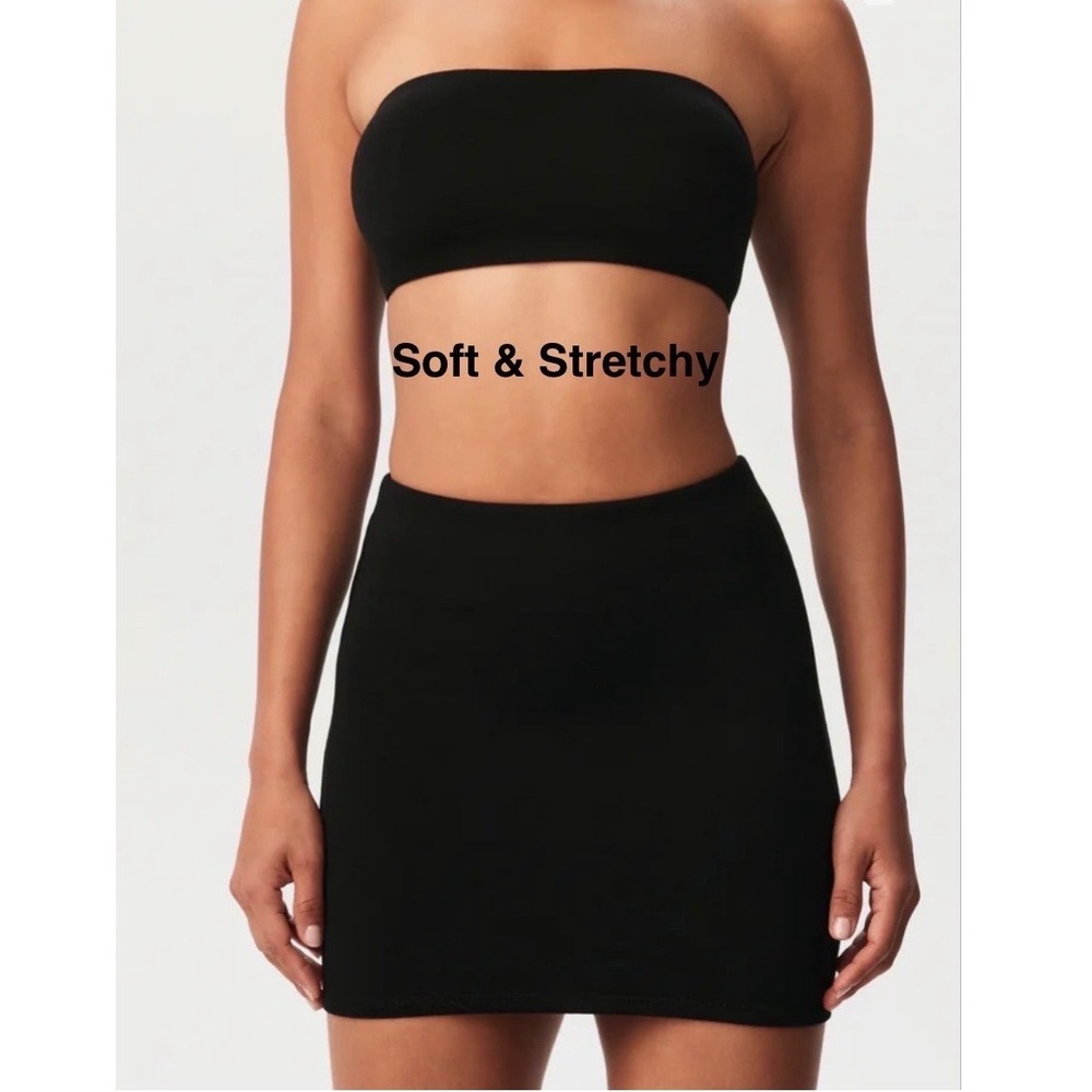 Naked Wardrobe Womens Ribbed Tube Top Bandeau Black NW-10787 Size Small